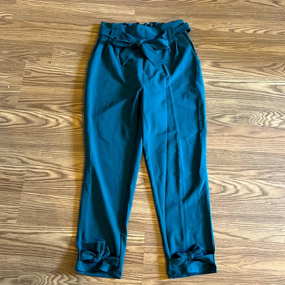 Grace Karin Paper bag Trousers with Bow Detail M